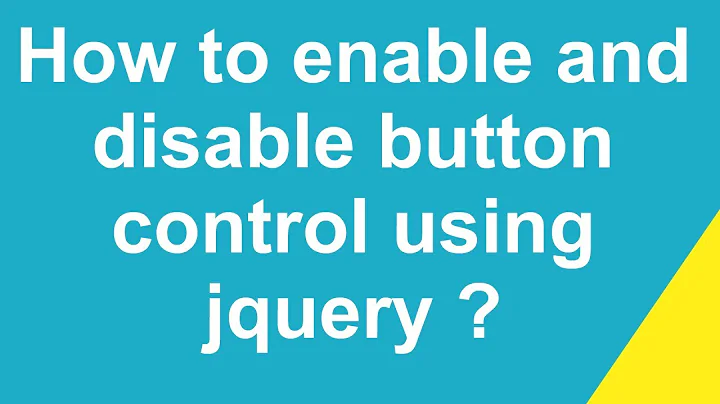 How to enable and disable button control using jquery ?