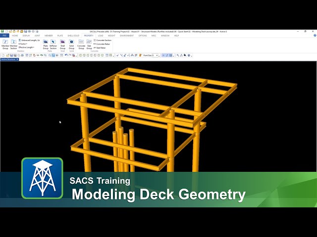 Modeling Deck Geometry in SACS CE - YouTube