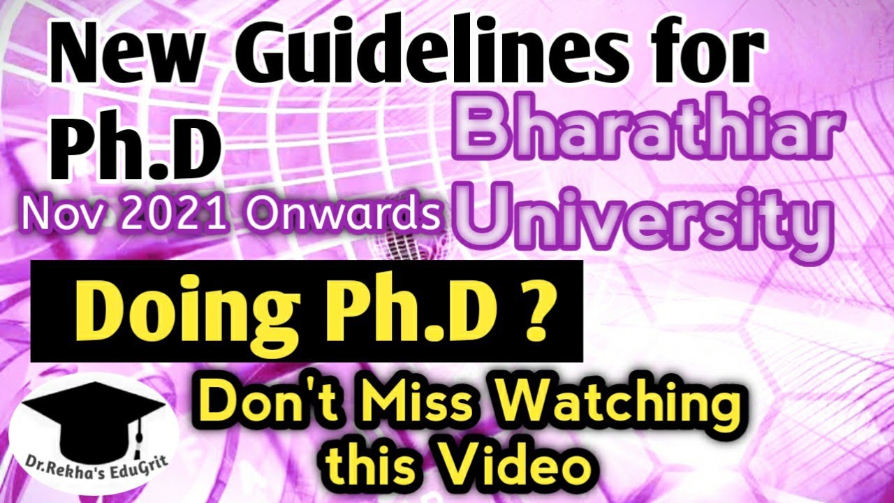 bharathiar university phd thesis guidelines