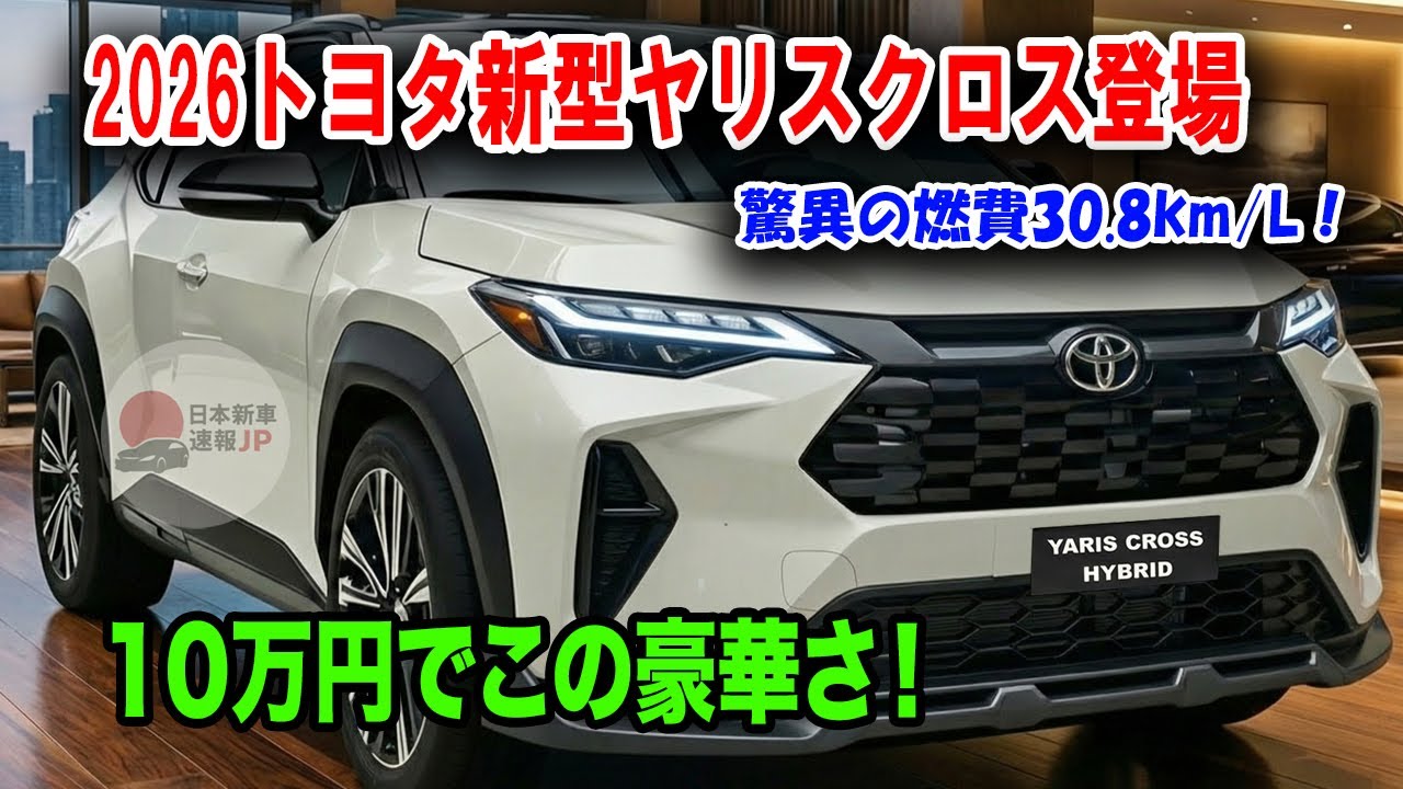 2026年トヨタ新型ヤリスクロス登場、高級内装に大革命！価格10万円アップの衝撃理由が判明！