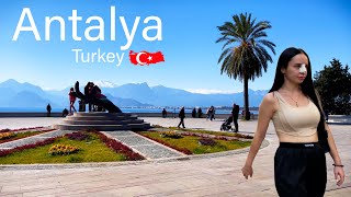 Antalya Turkey Beach Walking Tour 4K Türkiye 2023