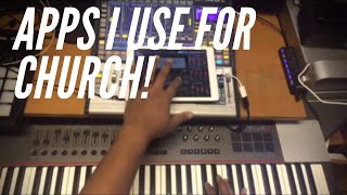 IPad apps I use to play softsynths at Church screenshot 2