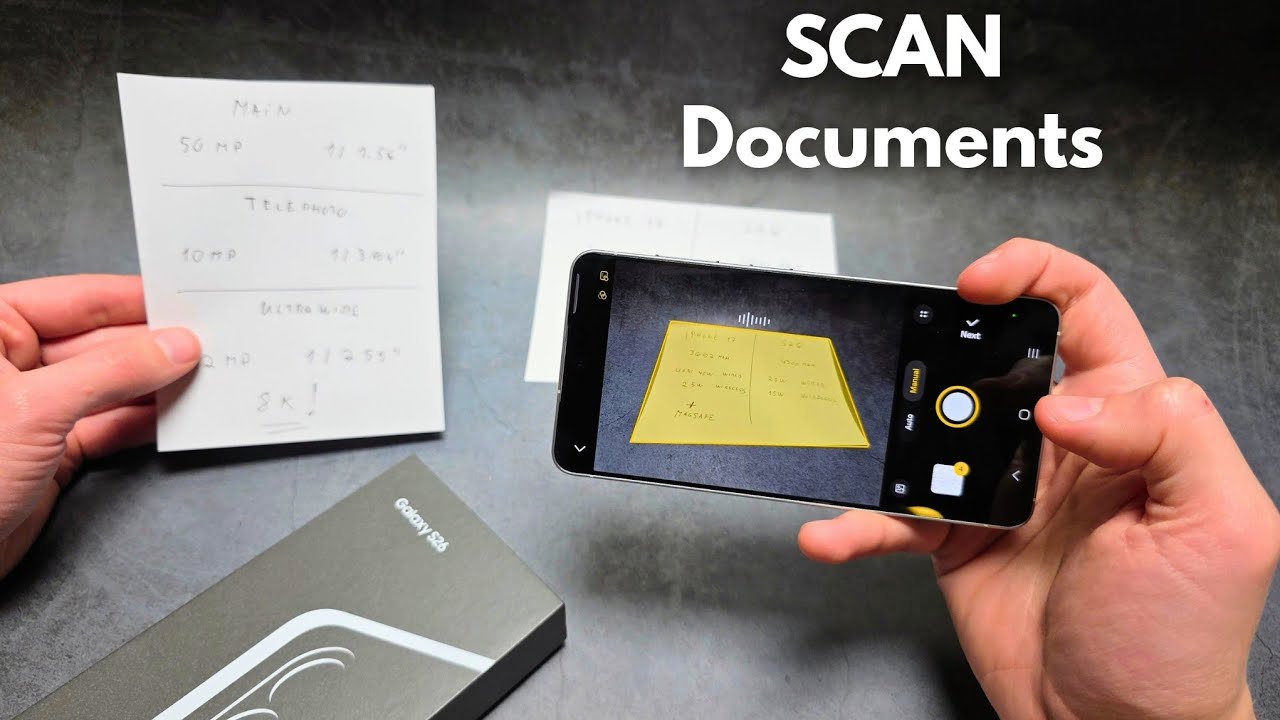Samsung Galaxy S26 / S26 Ultra - How to SCAN Documents as PDF