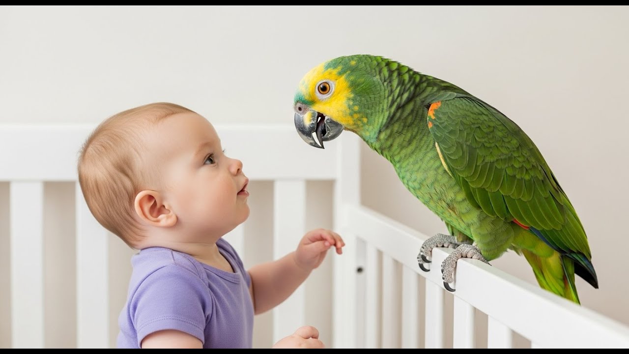 Wenn die Kamera nicht gefilmt hätte, würden wir nicht glauben, was der Papagei dem Baby angetan hat!