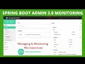 Spring Boot Admin Server Managing & Monitoring Microservices by using Spring Boot Admin Server