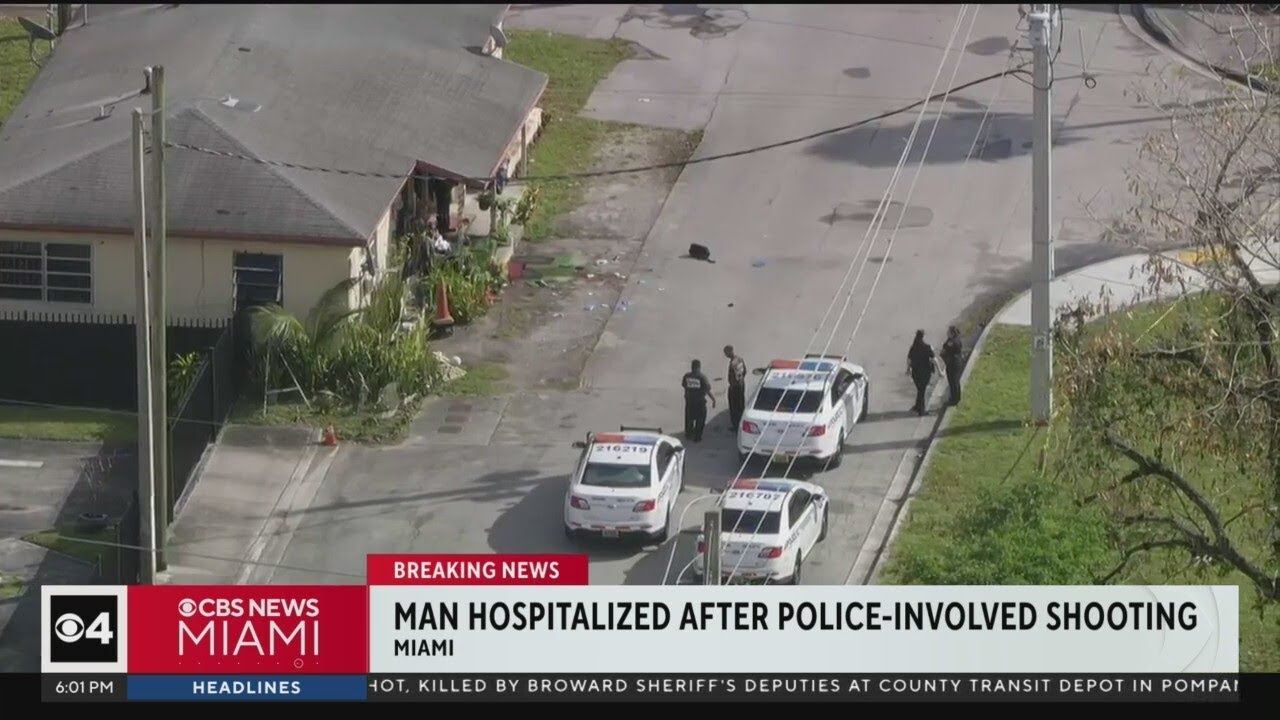 Man hospitalized after police-involved shooting in Miami - YouTube