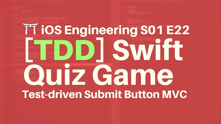 S01E22: [TDD 🍅 19] Testing a Submit Button with MVC in Swift