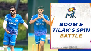 Jasprit Bumrah & Tilak Varma's spin bowling battle | Mumbai Indians #Shorts screenshot 5