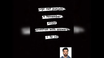 Nta net punjabi November 2020 exam solved question paper 1to10//aalif//