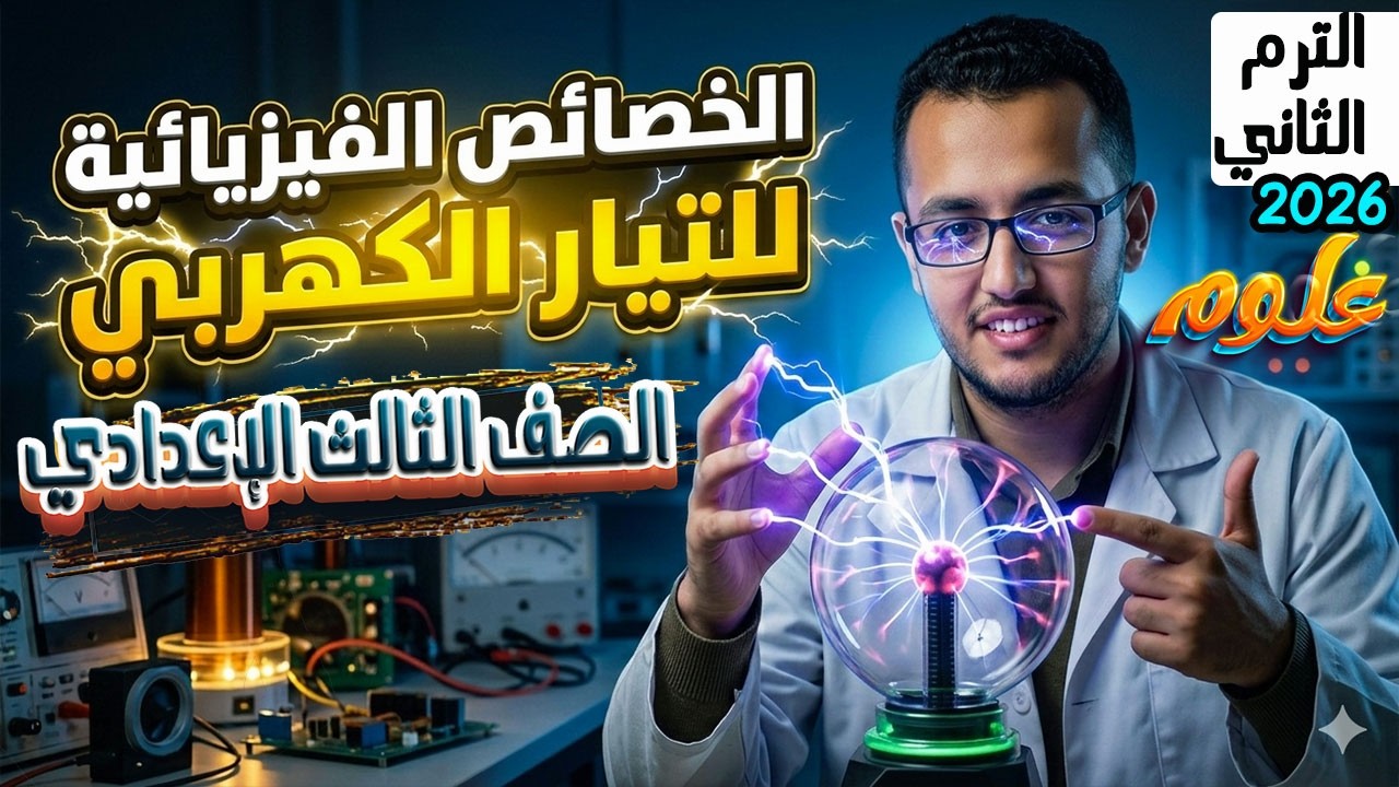 شرح درس الخصائص الفيزيائية للتيار الكهربى علوم تالته اعدادى الترم الثاني 2026