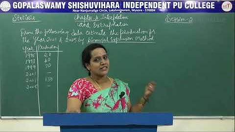 STATISTICS | ll PUC | CH 04 | INTERPOLATION & EXTRAPOLATION - BINOMIAL EXPANSION | S02