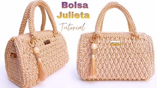 Bolsa de Crochê|BOLSA JULIETA|Bolsa Em Crochê passo a passo