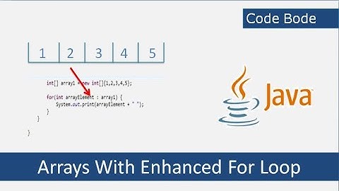 How To Print Arrays With Enhanced For Loop Explained With Example | Java Array Tutorial | Code Bode