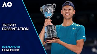 Junior Boys' Singles Ceremony | Jan Kumstat v Rei Sakamoto | Australian Open 2024 Final