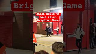 Dalot Waves To Fans After Brighton Game  manchesterunited manutd manu mufc manunited