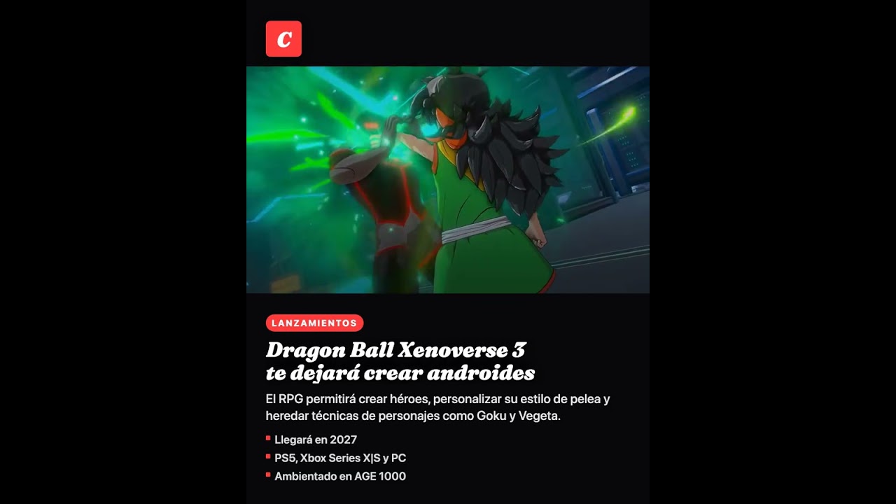 Dragon Ball Xenoverse 3 te dejará crear androides