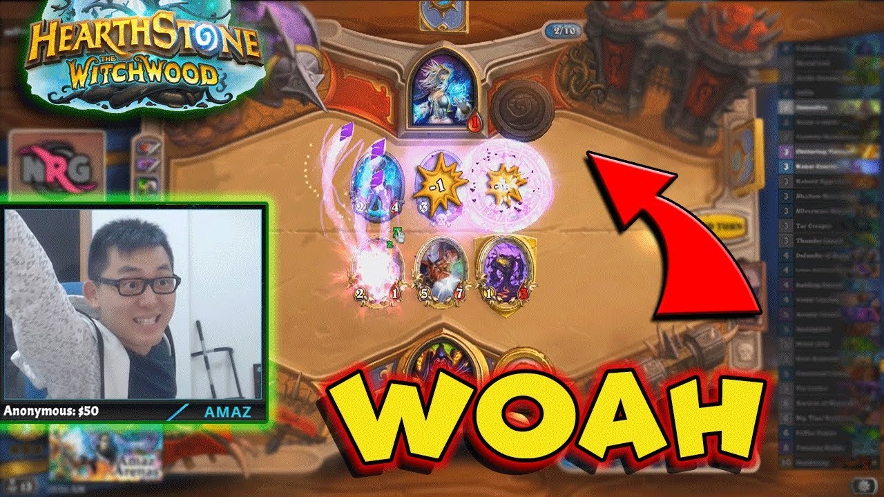 SCAMAZ ARCANE MISSILES! - The Witchwood - Funny Hearthstone Moments