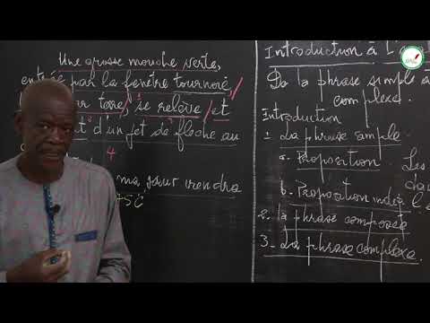 Cours - Troisième - Français : Introduction à l'analyse logique / M. NDIAYE