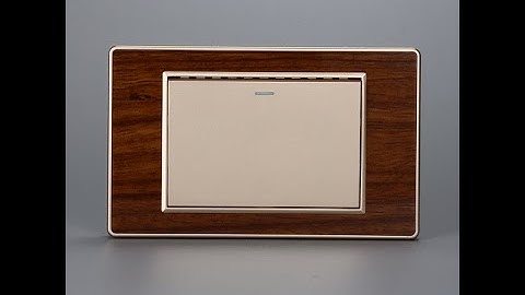 Công Tắc Điện Âm Tường Mặt Vân Gỗ Bo Viền Vàng Thương Hiệu Nhật Tenko I Tenko.com.vn