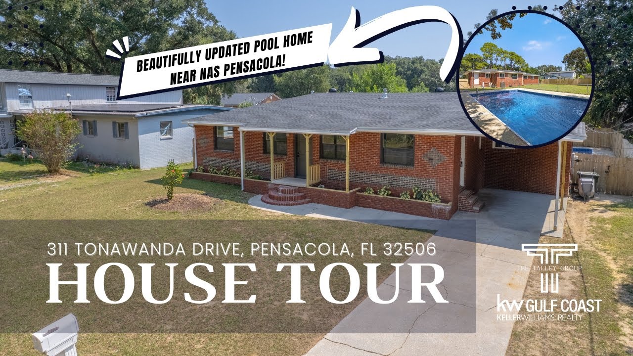311 Tonawanda Dr | 4-Bedroom Pool Home for Sale in Pensacola near NAS! | House Tour