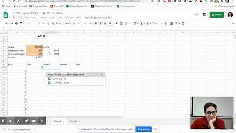 401K Account in Excel