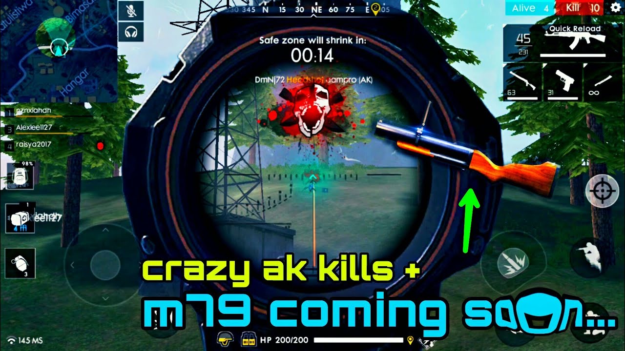 CRAZY AK 47 KILLS + MP79 UPCOMING WEPON SNEAKPEEK [ENGLISH] | FREE FIRE BATTLEGROUNDS