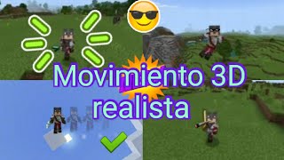 Mod 1.17 Movimiento realista 3D minecraft PE y bedrock🎮