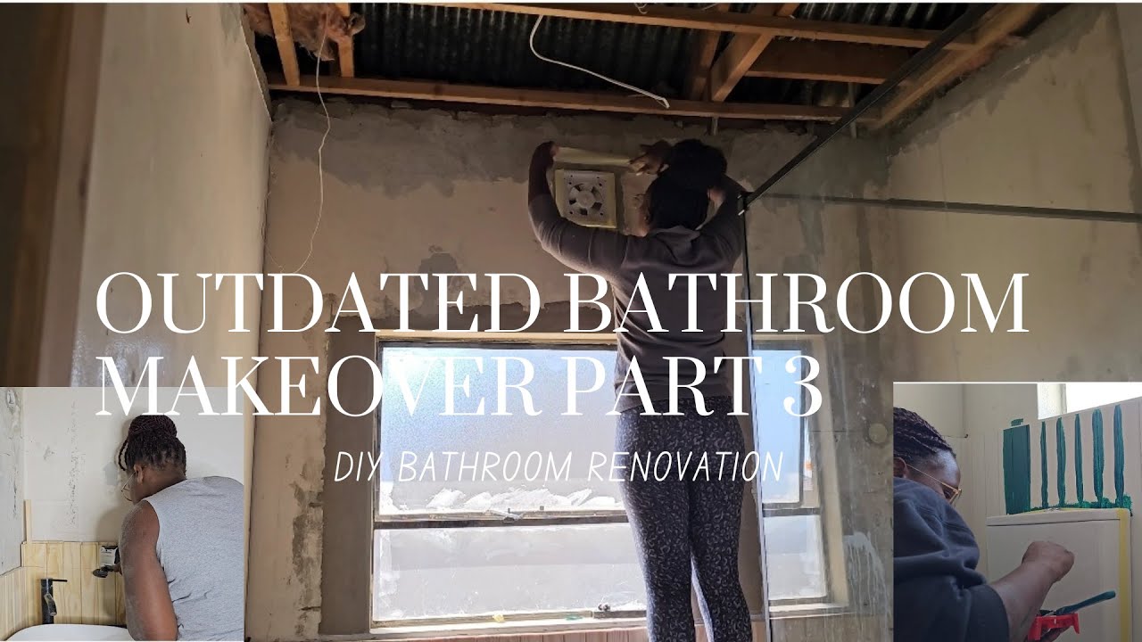 DIY BATHROOM RENOVATION WALL PANELING CEILING INSTALL PAINTING PREP ...