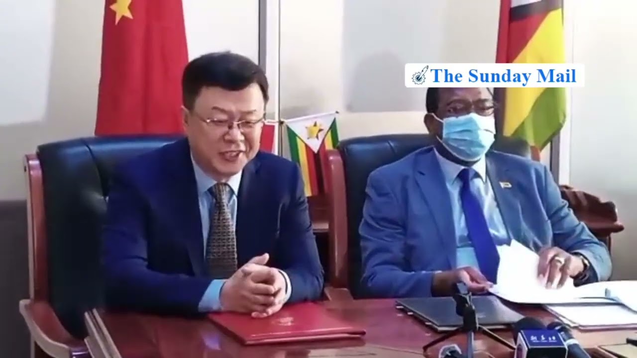 Scenes at the signing ceremony of letters of exchange between the Government of Zimbabwe and China 