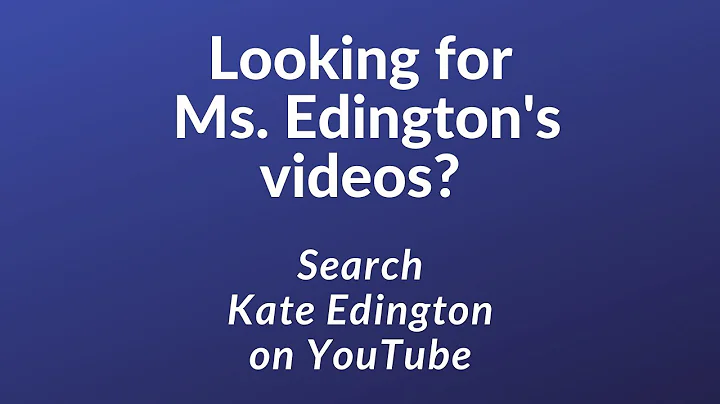 Go to Kate Edington on YouTube