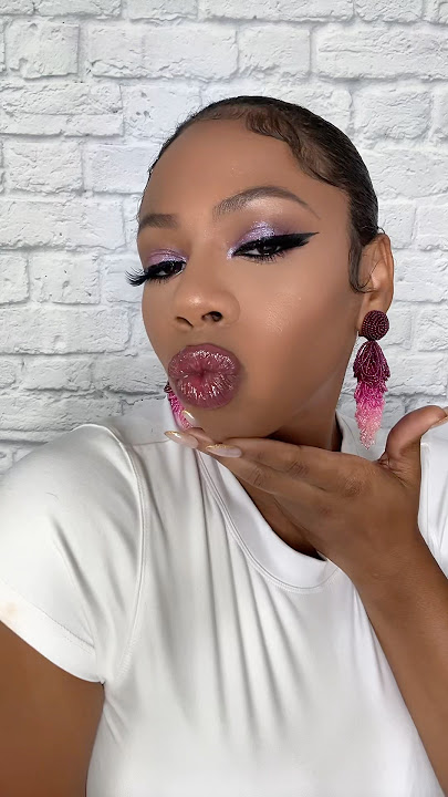 Purple Glitter Haze Makeup 💜 | Bold Creative Makeup Look | Beauty Mondays with Ambo #makeup