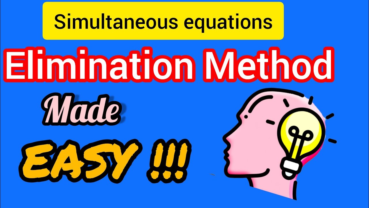 Elimination Method | Solve Simultaneous Equations Fast (SHS / High ...