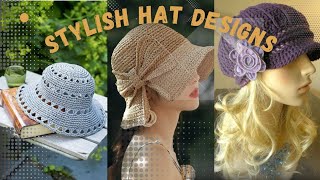 Hermosos diseños de gorros de crochet | Beaux modèles de chapeaux au crochet | Beautiful Hat Design