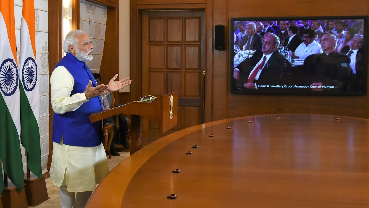 PM Modi's speech at International Diamond Conference, Mumbai via Video ...