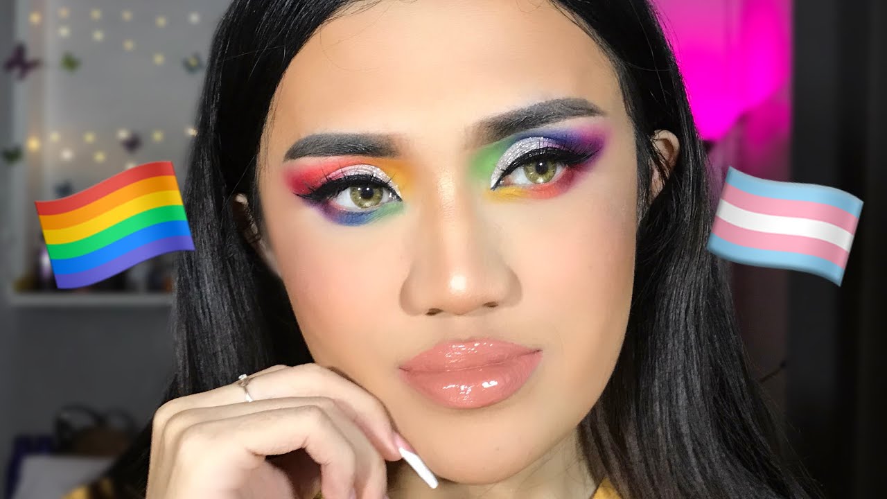 PRIDE RAINBOW EYE MAKEUP LOOK | Trans Rights, Experiences and more... Pride 2021