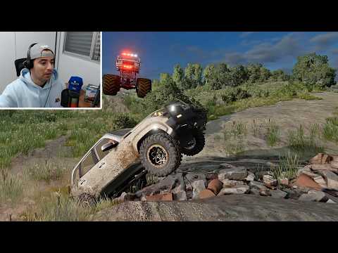 Perseguição policial com monster trucks contra criminosos | Simulação cinematográfica em BeamngDrive