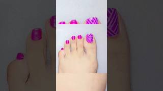 easy nail design for toes💜🤍 #naildesigns #nailart #simplenails #youtubeshorts #ytshorts #shorts