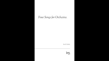 Microtonal: Four Songs for Orchestra: I. Song to break a spell (Excerpt: Rehearsal A)