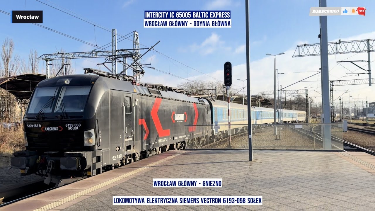 Poland Train InterCity IC 264 BALTIC EXPRESS Wrocław Główny - Gdynia Główna 1 Polska z tyłu pociągu