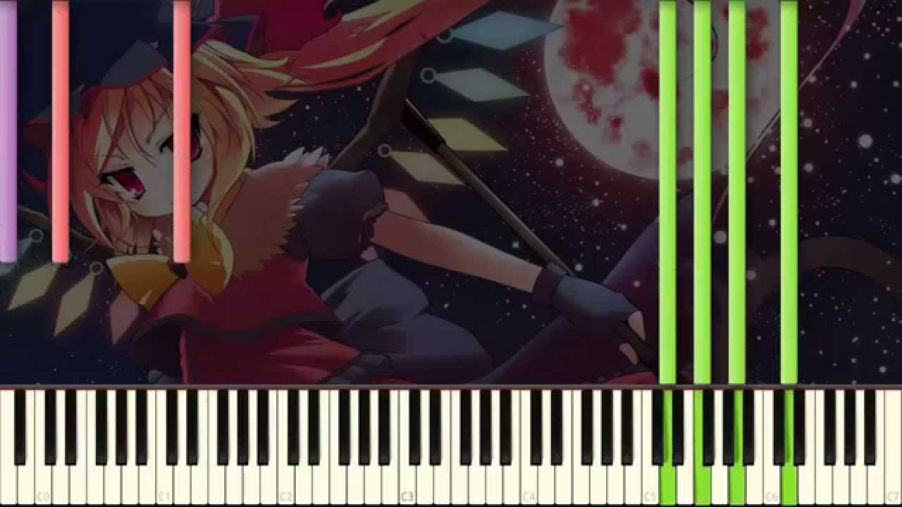 [Synthesia Tutorial] COOL&CREATE - Last Brutal Sister Flandre Scarlet - Hard Piano Duet