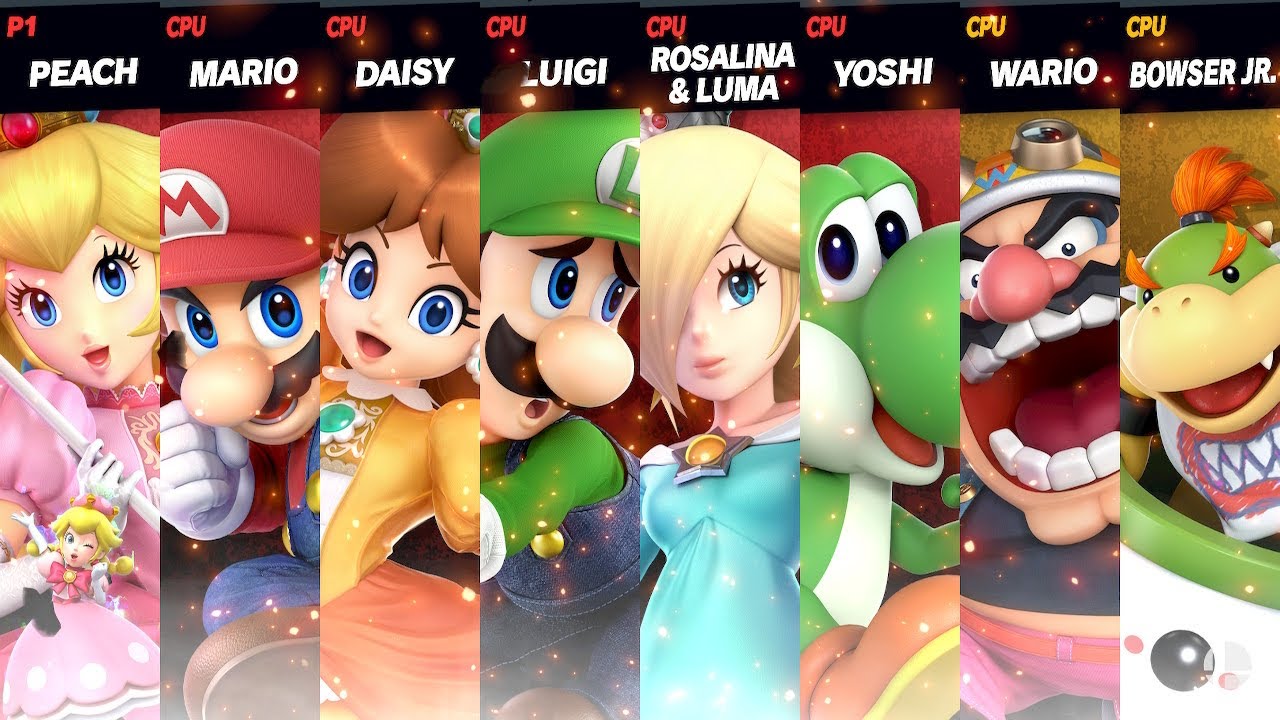 Super Smash Bros. Ultimate - Team Peach vs Wario & Bowser Jr - YouTube