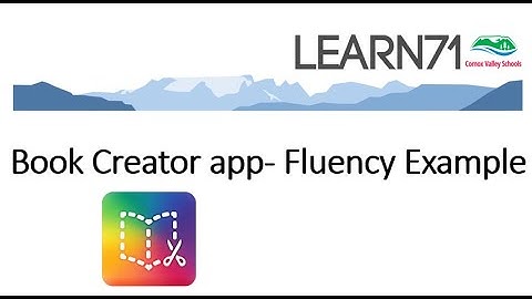 Book Creator fluency example