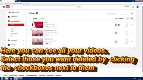 How to delete a youtube video 2014 - Creator Studio