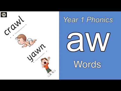 Year 1 Phonics Phase 5 - ‘aw’ Words - YouTube