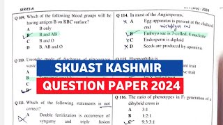 SKUAST KASHMIR QUESTION PAPER 2024 | WITH ANSWER KEY | SKUAST KASHMIR