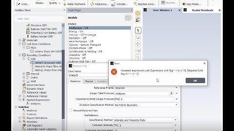 Setting Correct Units for Named Expressions in Ansys Fluent