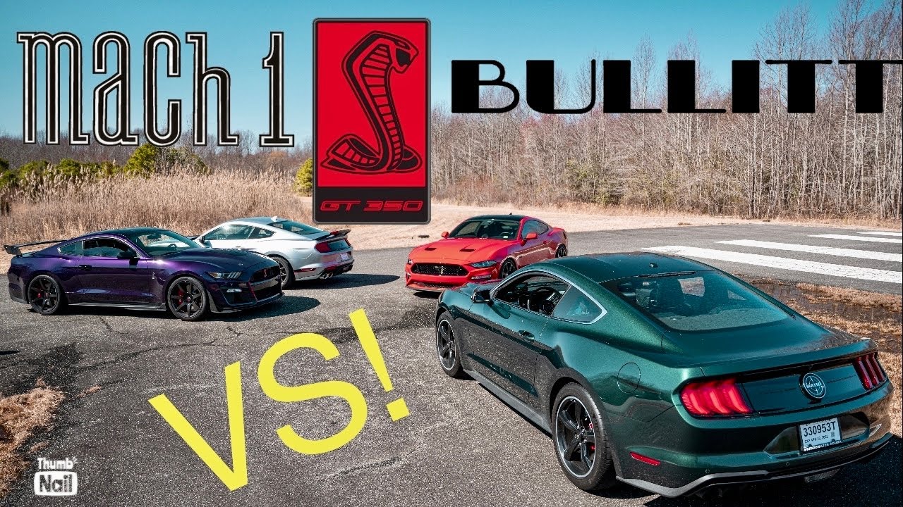 Manual Mustang Shootout: Shelby GT350 vs. MACH-1 vs. BULLITT! *0-60mph