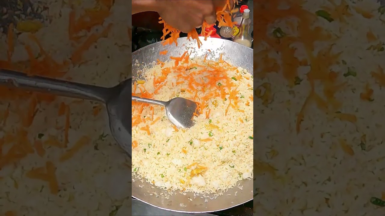 Chinese street food Masala Egg fried rice 