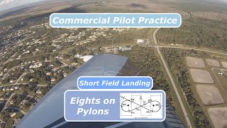 Commercial Pilot Practice| Eights on Pylons| PA28| ATC Audio