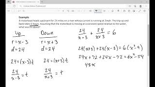 Uniform Motion Problems pt2